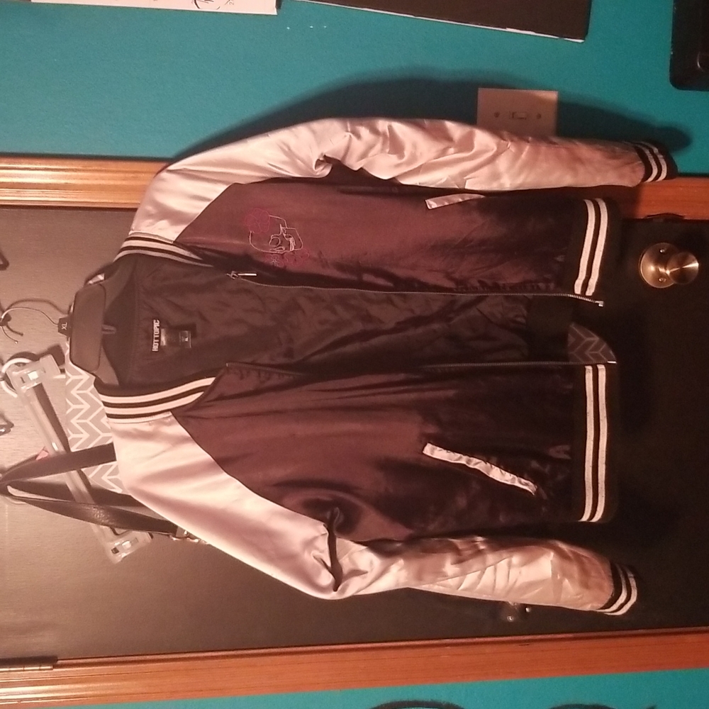 Hot Topic Embroidered Bomber Jacket